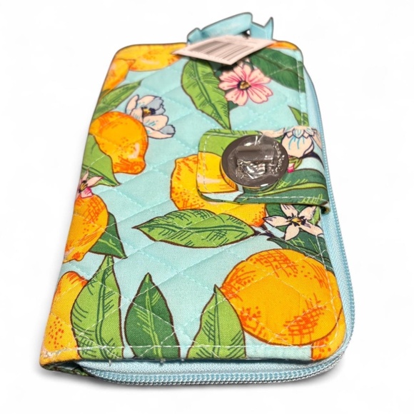 Vera Bradley "Lemon Grover" -RFID- Turnlock Wallet, NWT - Picture 6 of 8